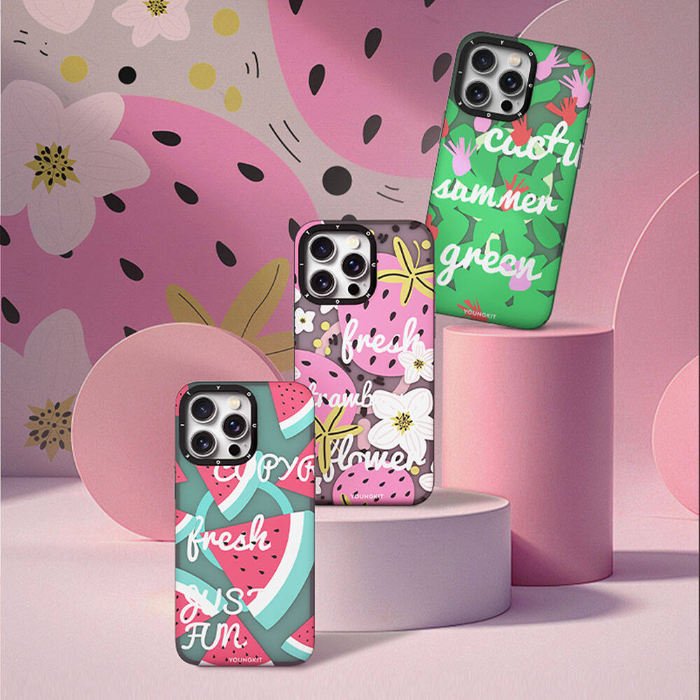 Youngkit Fruity Flavour Serisi iPhone 15 Pro Max Magsafe Şarj Özellikli Yaz Meyvesi Desenli Telefon Kılıfı - 13 Youngkit Fruity Flavour Serisi iPhone 15 Pro Max Magsafe Şarj Özellikli Yaz Meyvesi Desenli Telefon Kılıfı - 13